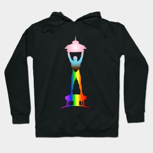 Pride Progress in Seattle (Male) Hoodie